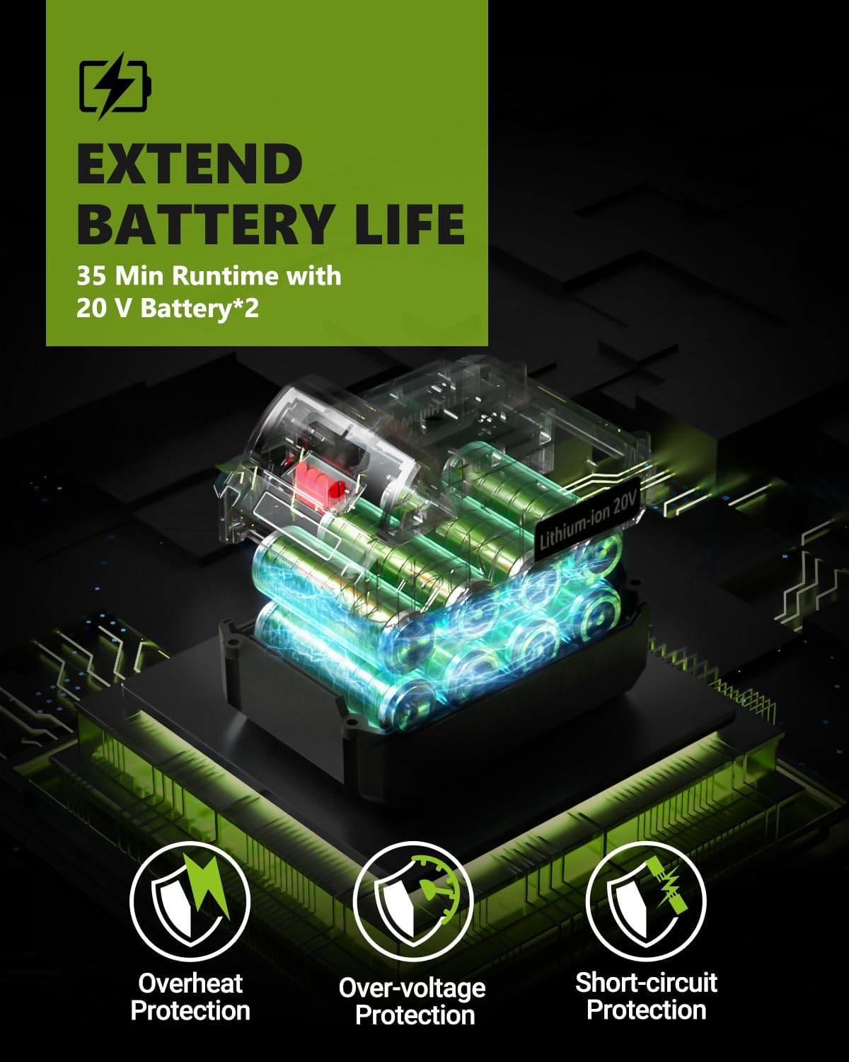 Vibekio 40V Cordless Electric Snow Shovel – 13.5-Inch 1000W Battery Powered Snow Thrower with 2x4.0Ah Batteries & Dual-Port Charger