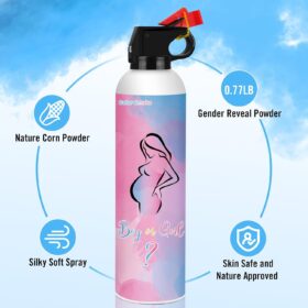 Color Burst Gender Reveal Fire Extinguishers – 2 Pack Large Capacity Confetti Cannons – Biodegradable Blue Powder for Baby Boy Party Decorations & Photos