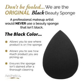 Aesthetica Cosmetics Makeup Sponge Blender Set (5 Pack) - Latex-Free, Vegan Beauty Sponges for Flawless Liquid, Cream & Powder Application