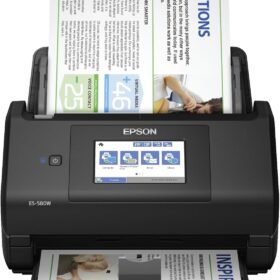 Epson WorkForce ES-580W Wireless Color Duplex Document Scanner with ADF & 4.3" Touchscreen – USB, Wi-Fi & Ethernet Compatible