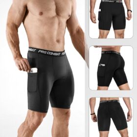 Niksa Men's Compression Shorts – 2 or 4 Pack Performance Athletic Base Layer with Pockets