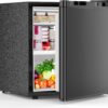 Electactic 1.6 Cubic Foot Mini Refrigerator with Freezer - Ultra-Quiet, Energy Star Efficient Compact Fridge with Reversible Door and Adjustable Thermostat - Perfect for Dorms, Offices, and Bedrooms (Black)