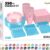 350-Piece Gender Reveal Party Supplies Kit - Complete Disposable Dinnerware Set with Dinner & Dessert Plates, Cups, Napkins & Cutlery for Baby Showers