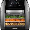 CHEFMAN 10L Digital Air Fryer+ with Rotisserie & Dehydrator | XL Family Size Convection Oven with 17 Presets, Touch Screen & Easy-View Window