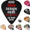 Personalized Guitar Picks – Custom Photo & Text Design | 12, 24, 60, 120, or 240 Pack | Premium ABS for Electric, Bass, Acoustic & Ukulele | Thin, Medium & Heavy Gauges | Unique Musician Gift