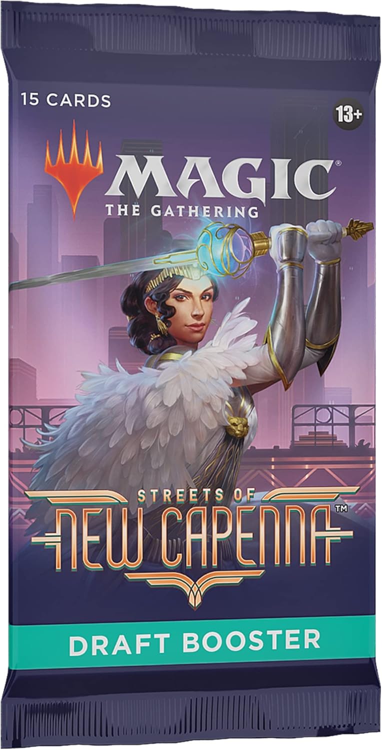 Magic: The Gathering Streets of New Capenna Draft Booster Pack | 15 MTG Cards & Accessories