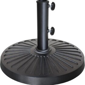 EliteShade USA Heavy Duty Patio Umbrella Base - Weather Resistant Cast Resin Stand with Adjustable Knob for Outdoor Market Umbrellas (Black)