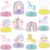 12Pcs Unicorn Honeycomb Centerpieces - Magical Pastel Rainbow & Castle Table Decorations for Girls Birthday, Baby Shower & Princess Party Supplies