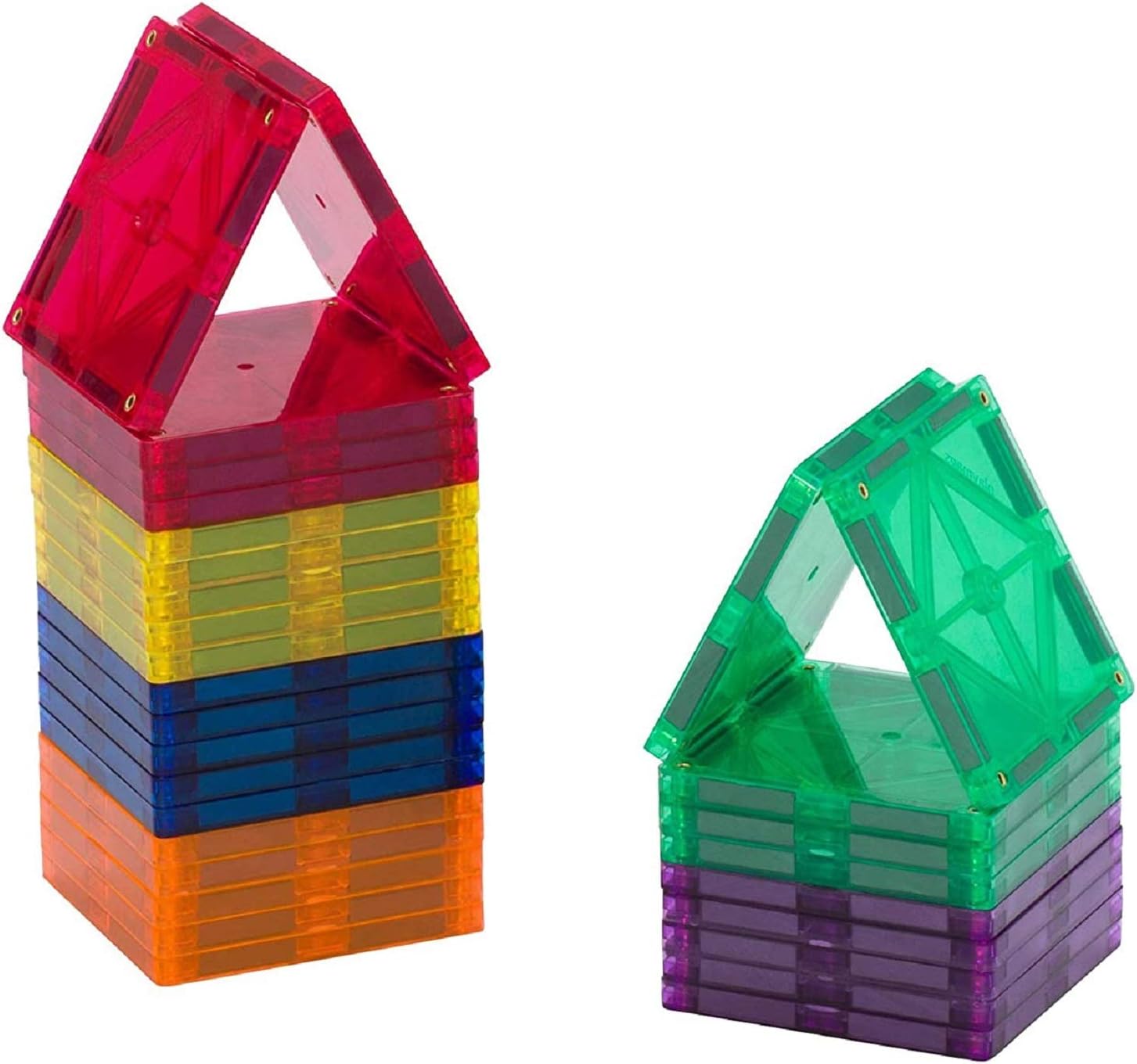 Playmags 30-Piece Magnetic Tiles Expansion Set – Colorful STEM Building Blocks & Construction Toys for Kids Ages 3+