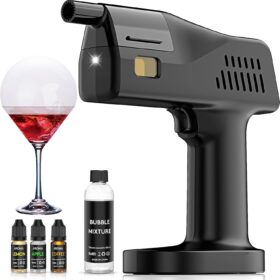 EAEX Portable Cocktail Smoke Gun with Edible Bubbles – Handheld Aromatic Food Smoker Kit with Essential Oils for Whiskey, BBQ, and Home Bartending