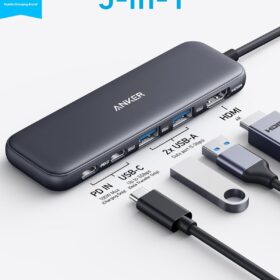 Anker 5-in-1 USB C Hub for MacBook Pro & Air: Multiport Adapter with 4K HDMI, 85W Power Delivery, & 5Gbps Data