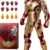 OVONNI 7-Inch MK42 Iron Man 1/10 Scale Action Figure - Anniversary Edition Collectible with Articulated Joints and Accessories