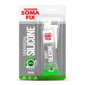 Gray Silicone Caulk Sealant – 50ml No-Gun Squeeze Tube for Wood, Kitchen, Bathroom & Windows – Waterproof & Flexible