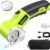 Nohitu Cordless Electric Scissors – Rechargeable 4V Rotary Fabric Cutter with LED Light, 3000mAh Battery, and 2 Blades for Cardboard, Leather, and Carpet