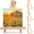 4-Pack 9 Inch Mini Wood Easels – Portable Tripod Display Stands for Tabletop Painting, Photos, Signs & Event Decor