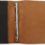 CestAntiQ Premium Leather 3-Ring Binder Portfolio - 8.5x11 Letter Size Refillable Organizer & Resume Folder for Business Men & Women (Brown)