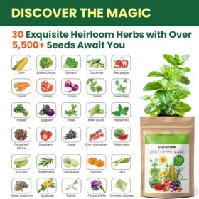 Premium Heirloom Vegetable Seeds Vault – 15,000+ Non-GMO Survival Garden Kit for Hydroponic & Outdoor Planting