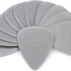 Fender Nylon Guitar Picks – Classic 351 Shape, Medium Gauge (0.73mm), 12-Pack in Gray