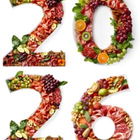 Soul & Lane 2026 Fillable Number Charcuterie Boxes - Large Paper Mache Snack Trays for Graduation and New Year's Eve Party Decorations
