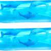 Bedwina Dolphin Water Wiggler Toy Set (Pack of 2) – 4.75-Inch Slippery Sensory Fidget Tubes with Glitter – Fun Party Favors, Game Prizes, and Stress Relief for Kids