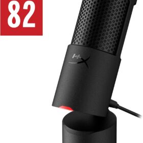 HyperX SoloCast 2 USB Condenser Microphone – Professional Gaming Mic with Plug & Play, Built-in Pop Filter, and Shock Mount – Black
