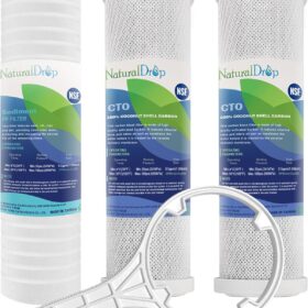 NSF Certified Universal 3-Stage Reverse Osmosis Water Filter Replacement (10-Inch) – Fits Standard RO Systems – Reduces Chlorine, Heavy Metals & Sediment
