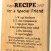 Recipe for a Great Life Bamboo Cutting Board – Unique Best Friend Gift, Birthday & Galentines Day Present for Women