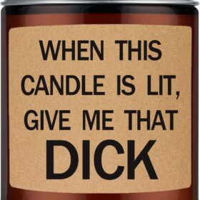 Lavender Scented Candle Soy Wax Aromatherapy - Unique Funny Birthday Gifts for Men, Him, Husband & Fiance - Novelty Gag Valentines Day, Fathers Day & Anniversary Present for Couples