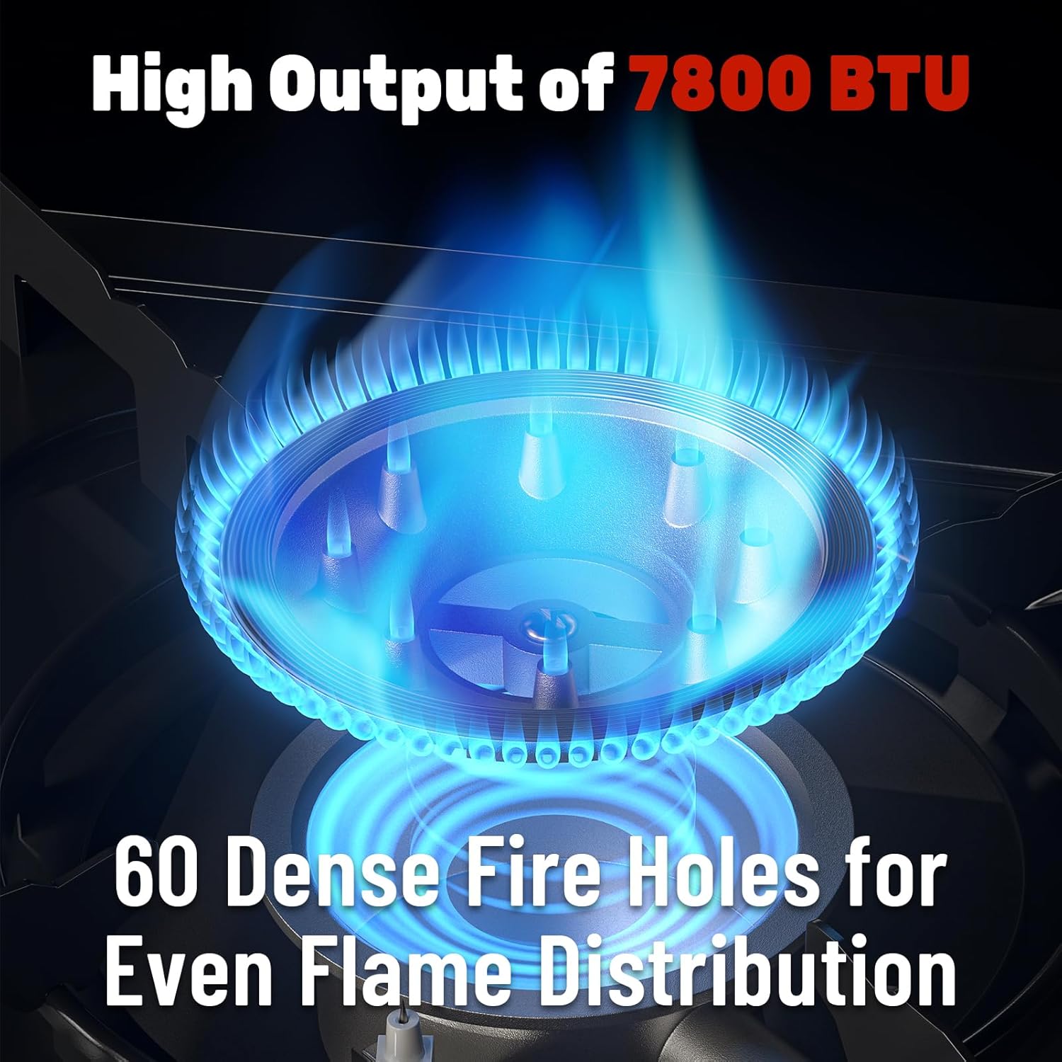 Portable Dual Fuel Camp Stove – 7,800 BTU Butane & Propane Outdoor Camping Stove with Piezo Ignition & Carrying Case