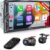 7-Inch Double Din Car Stereo with Wireless Apple CarPlay & Android Auto – 1080P QLED Touchscreen, Integrated Dash Cam & Backup Camera, Bluetooth 5.2, 240W Audio