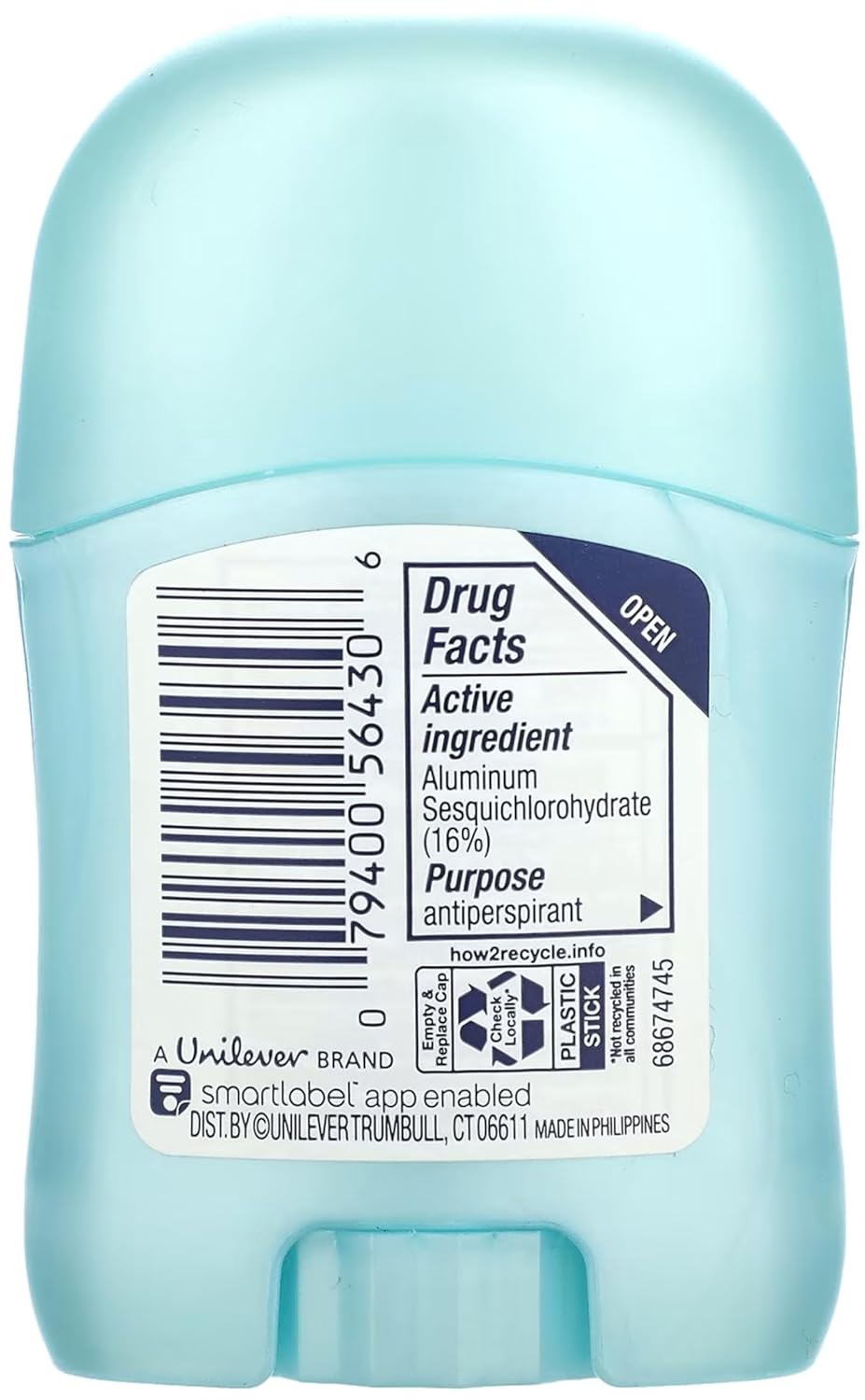 Degree Women's Shower Clean Antiperspirant Deodorant Stick – 72Hr Body Heat Activated Protection, Travel Size 0.5 Oz (18 Pack)