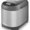 Elite Gourmet EBM8103SS Stainless Steel Programmable Bread Maker – 2LB Capacity, 19 Settings, Gluten-Free & Dough Options