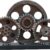 Rmdusk Steampunk Gear Train Figurine - 7.7" Industrial Cog Wheel Statue - Rustic Copper Home Bar, Office, and Bookshelf Decor