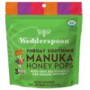 Wedderspoon Organic Manuka Honey Pops for Kids – Vitamin C Enriched Lollipops, Variety Pack, Gluten-Free & No Artificial Flavors (24 Count)