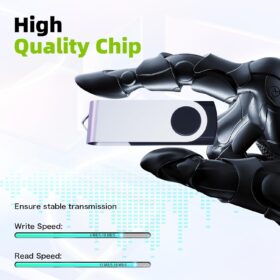 Wooolken 64GB USB Flash Drives (10-Pack) - 2.0 Swivel Metal Thumb Drives with Lanyards, 10 Color Variety Set for Data Storage, School & Office