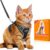 Halypet H600 Pro Cat Harness and Leash Set – Escape Proof 4th Gen Vest, Adjustable & Reflective for Safe Walks (Small, Black)