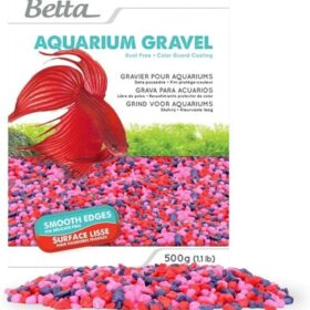 Marina Betta Decorative Gravel – 1 lb, Jellybean Mix – Epoxy-Coated, pH Neutral Substrate for Vibrant Betta Tanks