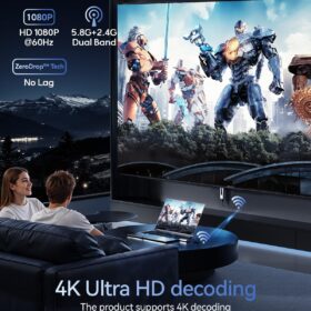 2025 Pro Wireless HDMI Extender 4K@30Hz - 394ft Long Range 5G/2.4G Kit, Low Latency Portable Plug & Play Video Transmitter & Receiver for Home Theater, Gaming & Presentations