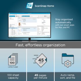 Fujitsu ScanSnap iX2400 Color Duplex Document Scanner with 100-Sheet ADF, USB 3.0, One-Touch Scanning for PC & Mac (Black)