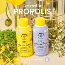 Beekeeper's Naturals Kids Cough Syrup Bundle – Day & Night Immune Support with Elderberry & Raw Honey – Soothing Throat Relief – 2 Pack (4 fl oz each)