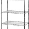 Seville Classics UltraDurable Commercial-Grade 5-Tier Steel Wire Shelving Unit – NSF Certified Heavy Duty Storage Rack for Garage, Kitchen, & Warehouse – 36” W x 18” D