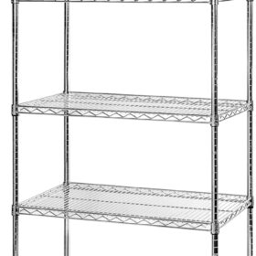Seville Classics UltraDurable Commercial-Grade 5-Tier Steel Wire Shelving Unit – NSF Certified Heavy Duty Storage Rack for Garage, Kitchen, & Warehouse – 36” W x 18” D