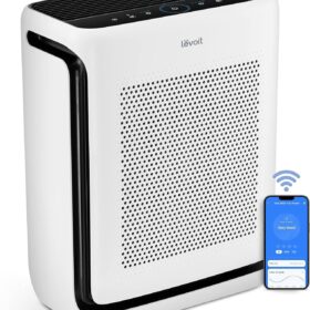 LEVOIT Vital 200S-P Smart Air Purifier for Large Rooms – Cleans Up to 1875 Sq. Ft., True HEPA Filter for Allergies, Pets, Smoke, and Dust with Air Quality Monitor