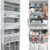 Over the Door Baby Organizer with Removable Diaper Caddy - 10 Pocket Hanging Nursery Storage Shelf & Diaper Stacker (Grey)