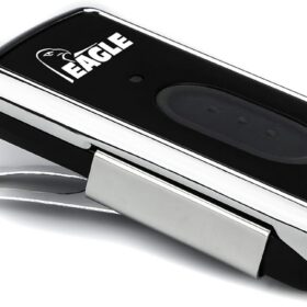 Eagle Chrome Series 1-Button Visor Remote Control (EG642) – Secure 433.92MHz Rolling Code Transmitter for EG650 & EG652 Gate Operators