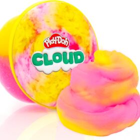 Play-Doh Cloud Compound, Lemonade Scented Modeling Clay, Pink & Yellow Swirl, 5 oz Can