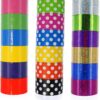 GiftExpress 18-Pack Colored Duct Tape Variety Set – Holographic, Polka Dot & Solid Rolls for DIY Crafts, School Projects & Home Organization