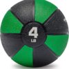 Amazon Basics 4 lb Weighted Medicine Ball – Textured Rubber for Core Strength, Balance, and Coordination