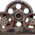 Steampunk Gear Train Sculpture - Antique Copper Industrial Statue for Bookshelves, Desks, & Man Caves