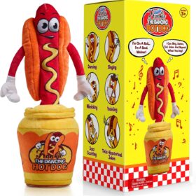 Gagster Dancing Hot Dog Toy – Sings, Yodels, Mimics & Tells Jokes – Hilarious Interactive Gag Gift for Kids & Adults